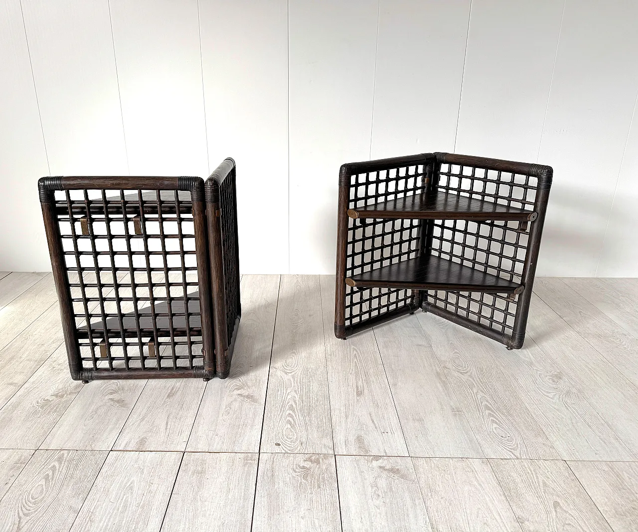 Pair of Basilian bedside tables by Afra & Tobia Scarpa for B&Bs, 1970s 7