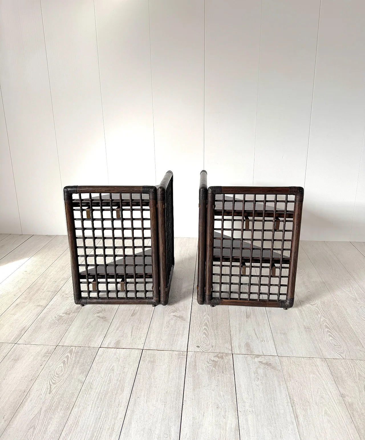 Pair of Basilian bedside tables by Afra & Tobia Scarpa for B&Bs, 1970s 9