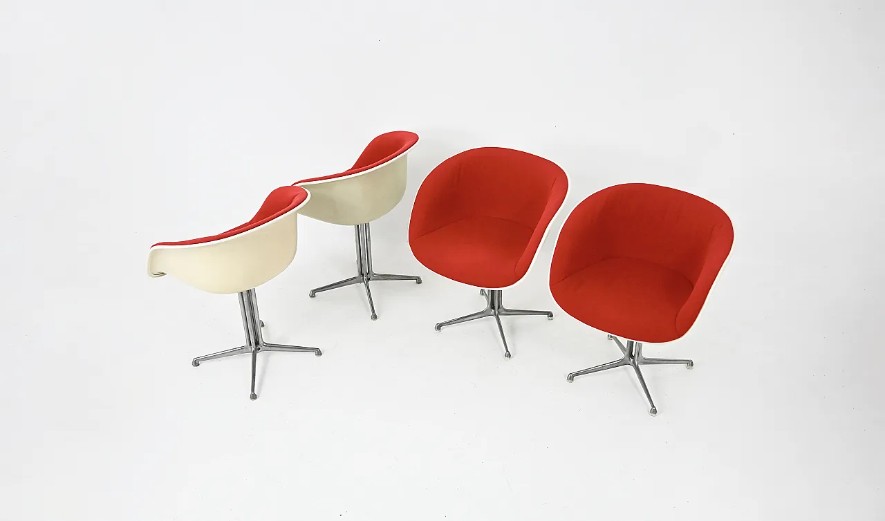4 La Fonda Chairs by Charles & Ray Eames for ICF, 1960s 2