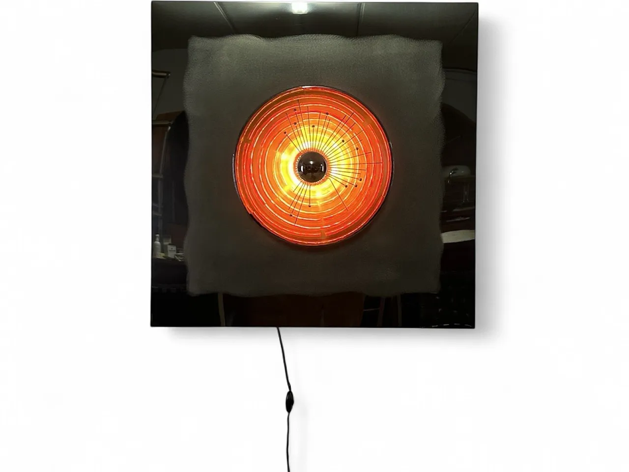 Glass and steel light panel by Angelo Brotto for Esperia, 1970s 21