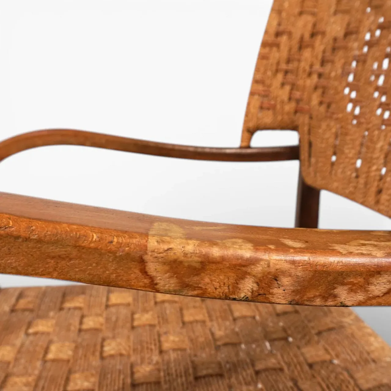 Coppia di sedie Bauhaus in corda di Erich Dieckmann, anni '30 10