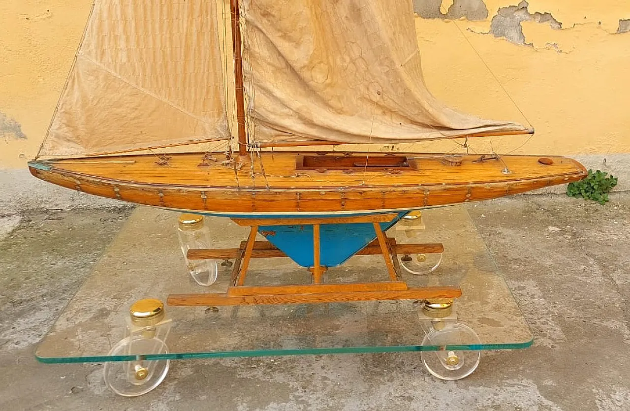 Modello in legno di veliero italiano, primo '900 5