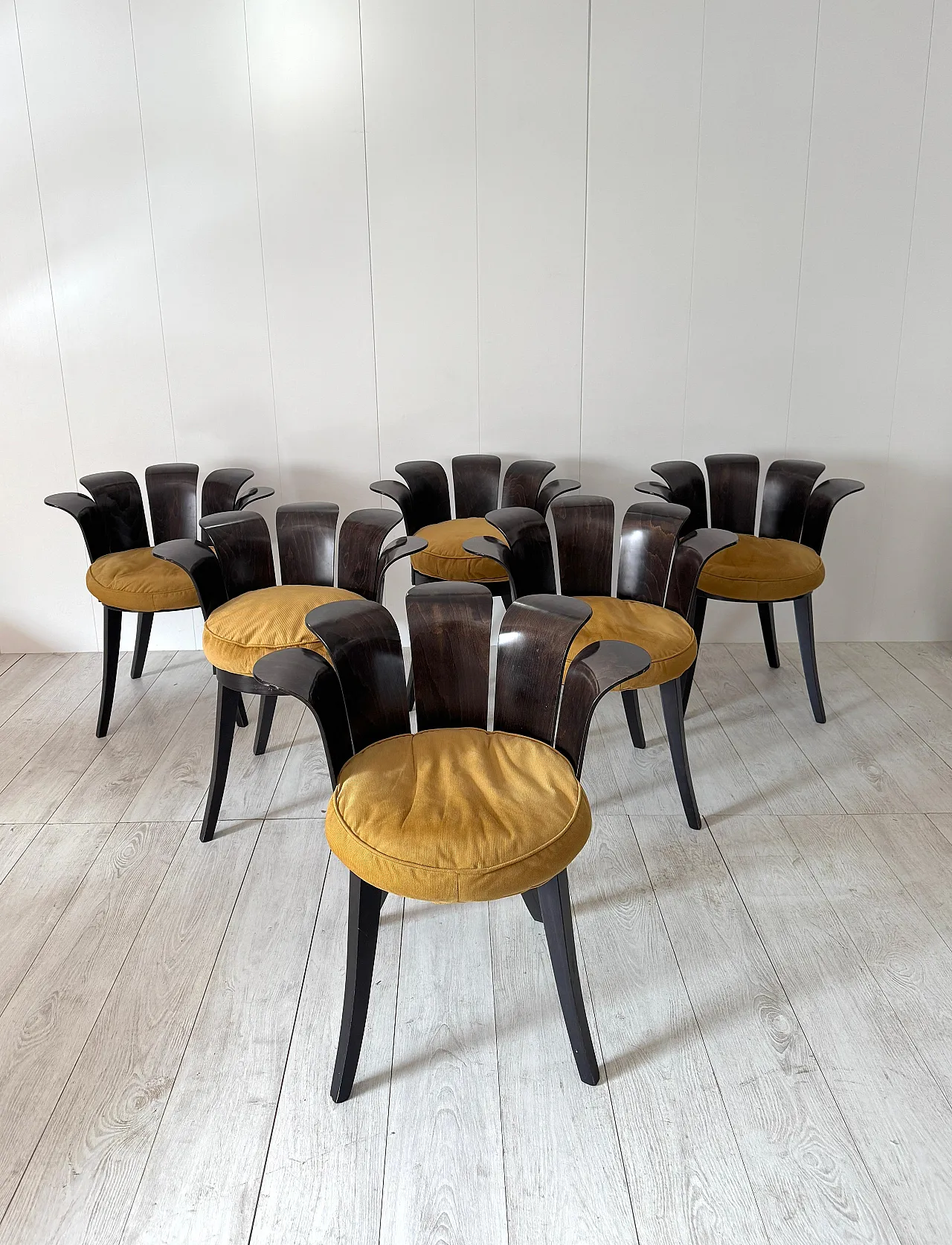 6 Flower chairs by Miro Harold, 1980s 2