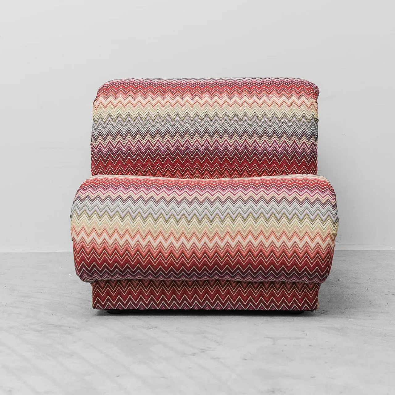 Doimo armchair with Missoni pattern, 70s 2