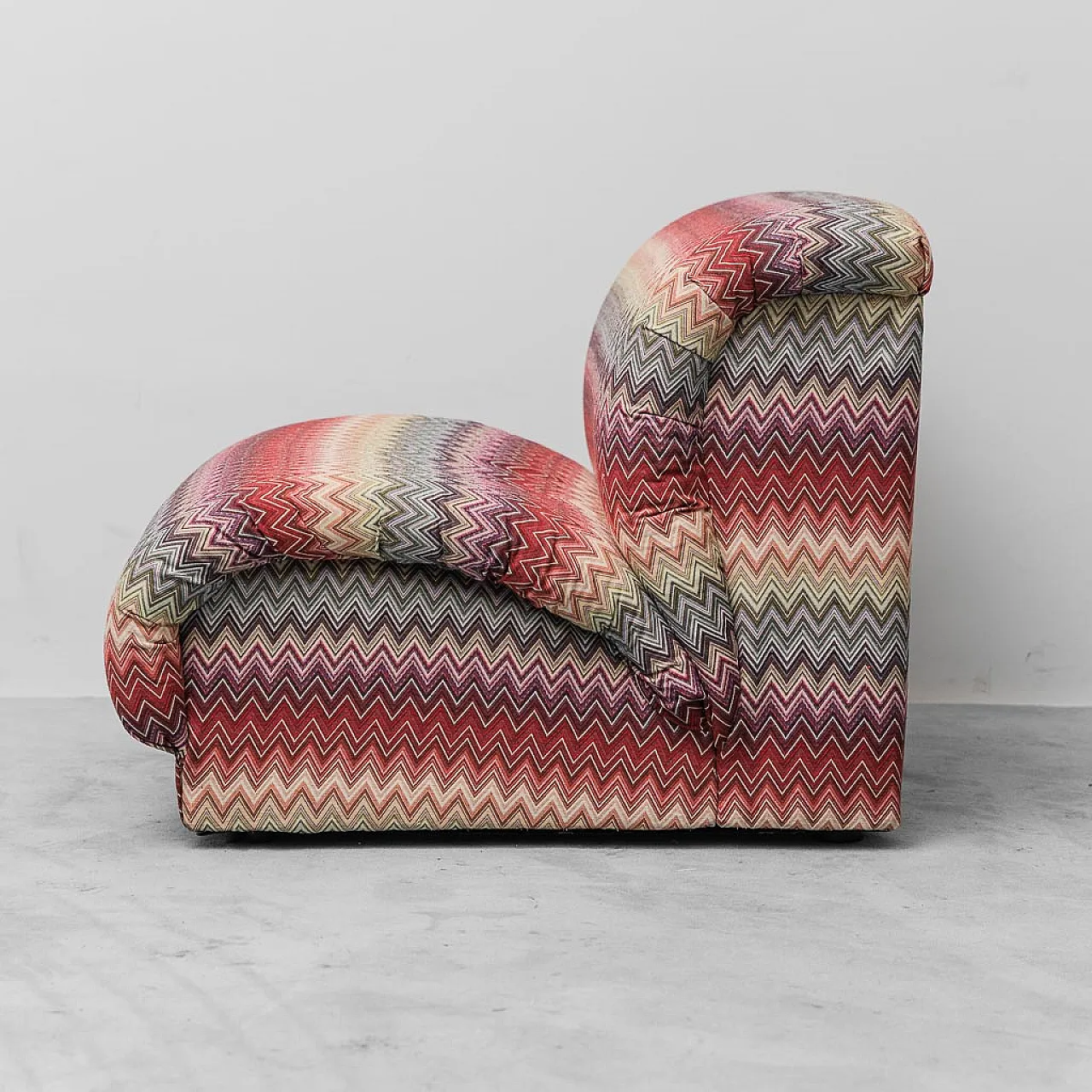 Doimo armchair with Missoni pattern, 70s 3