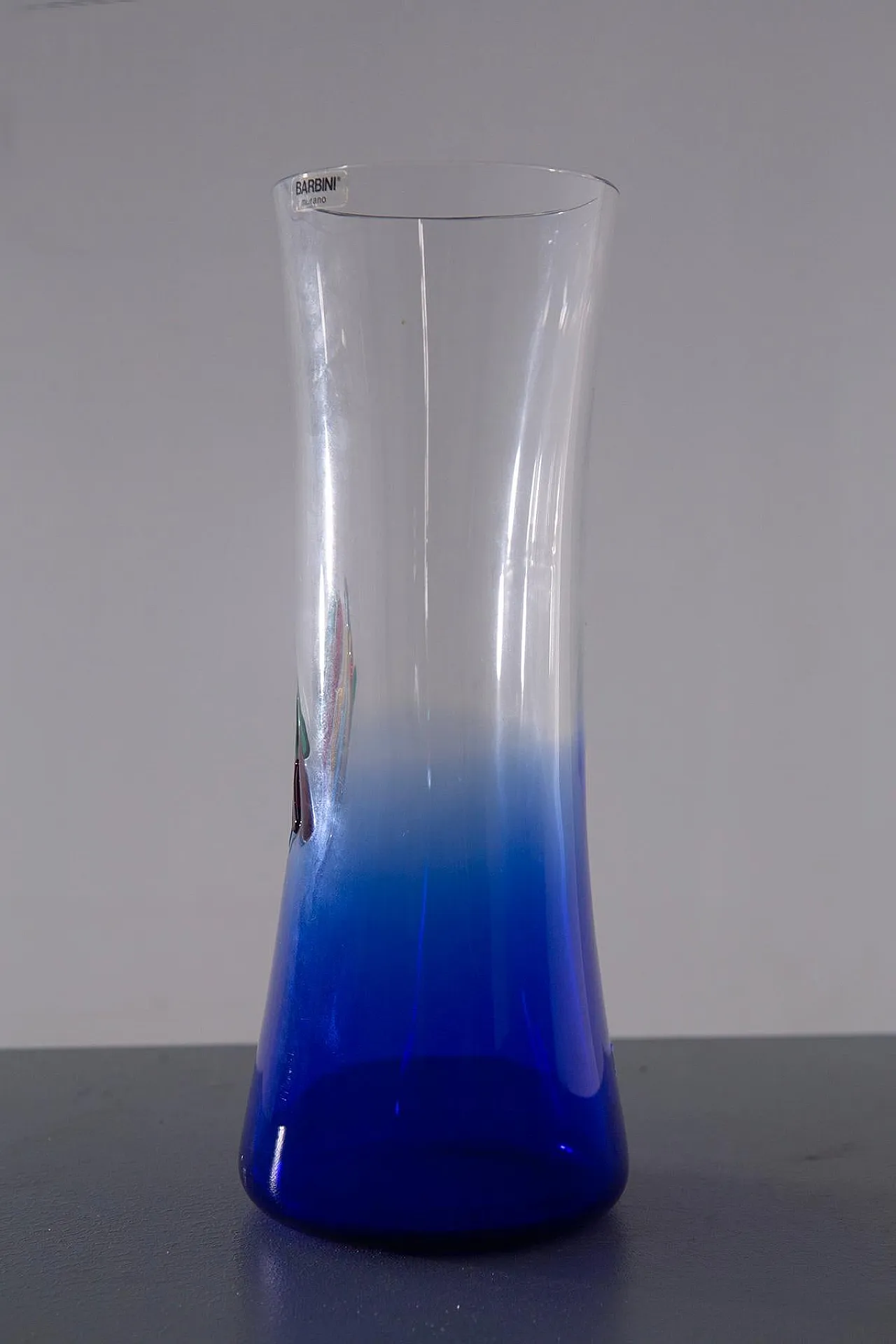 Blue Murano vase by Alfredo Barbini, late 20th century 4
