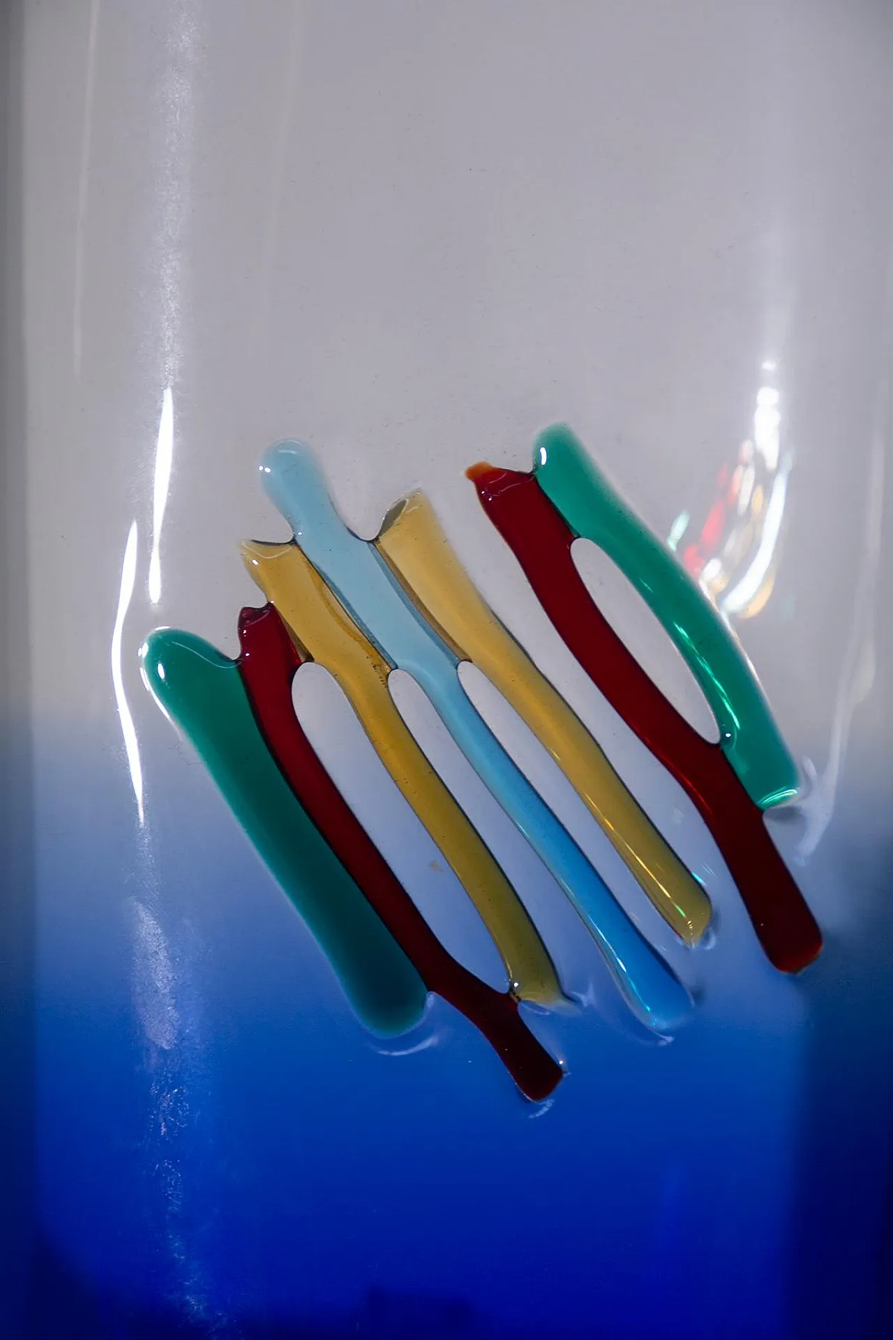 Blue Murano vase by Alfredo Barbini, late 20th century 6