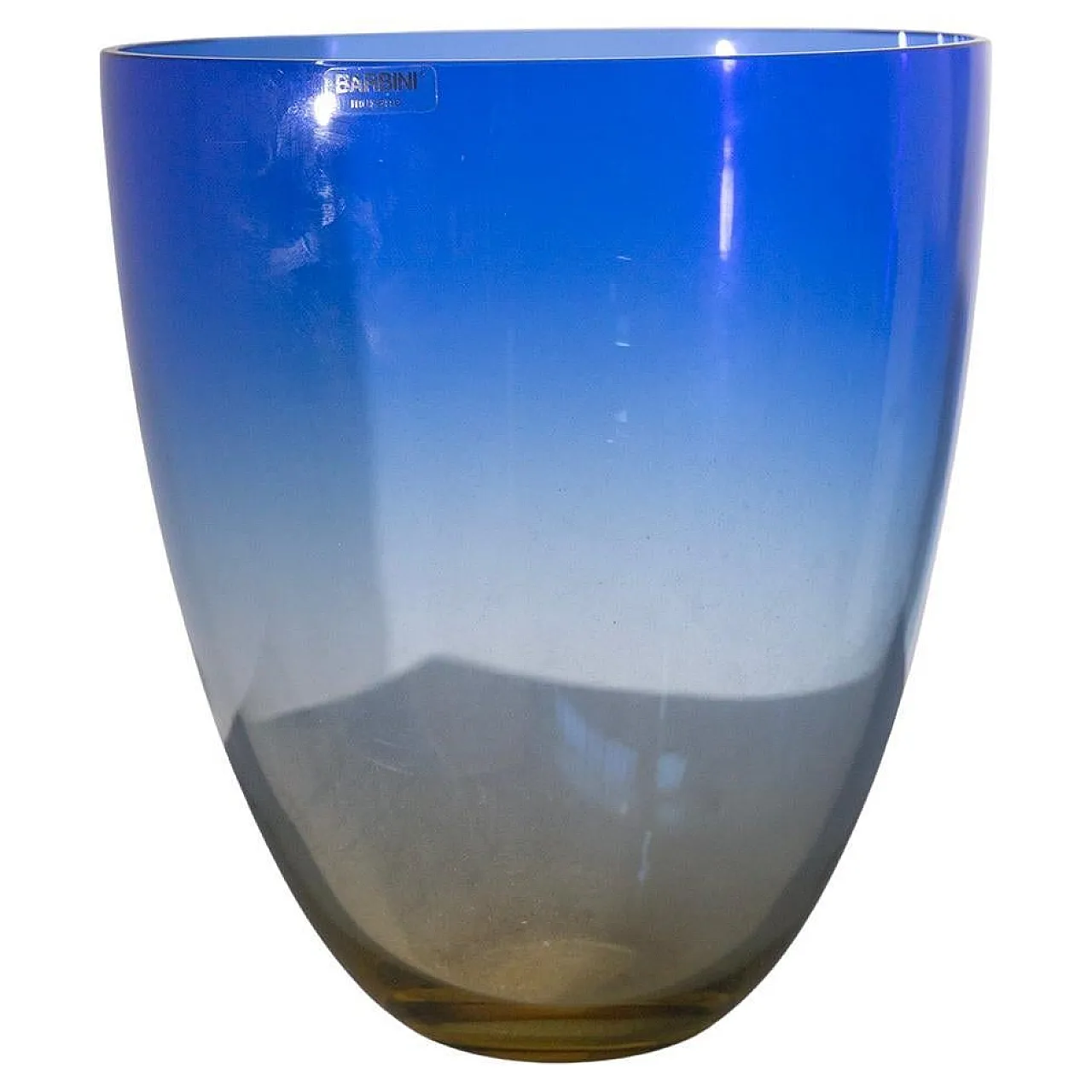Large blue Murano vase by Alfredo Barbini, late 20th century 1