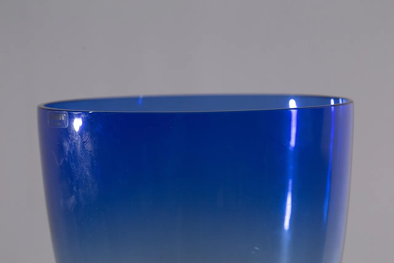 Large blue Murano vase by Alfredo Barbini, late 20th century 5