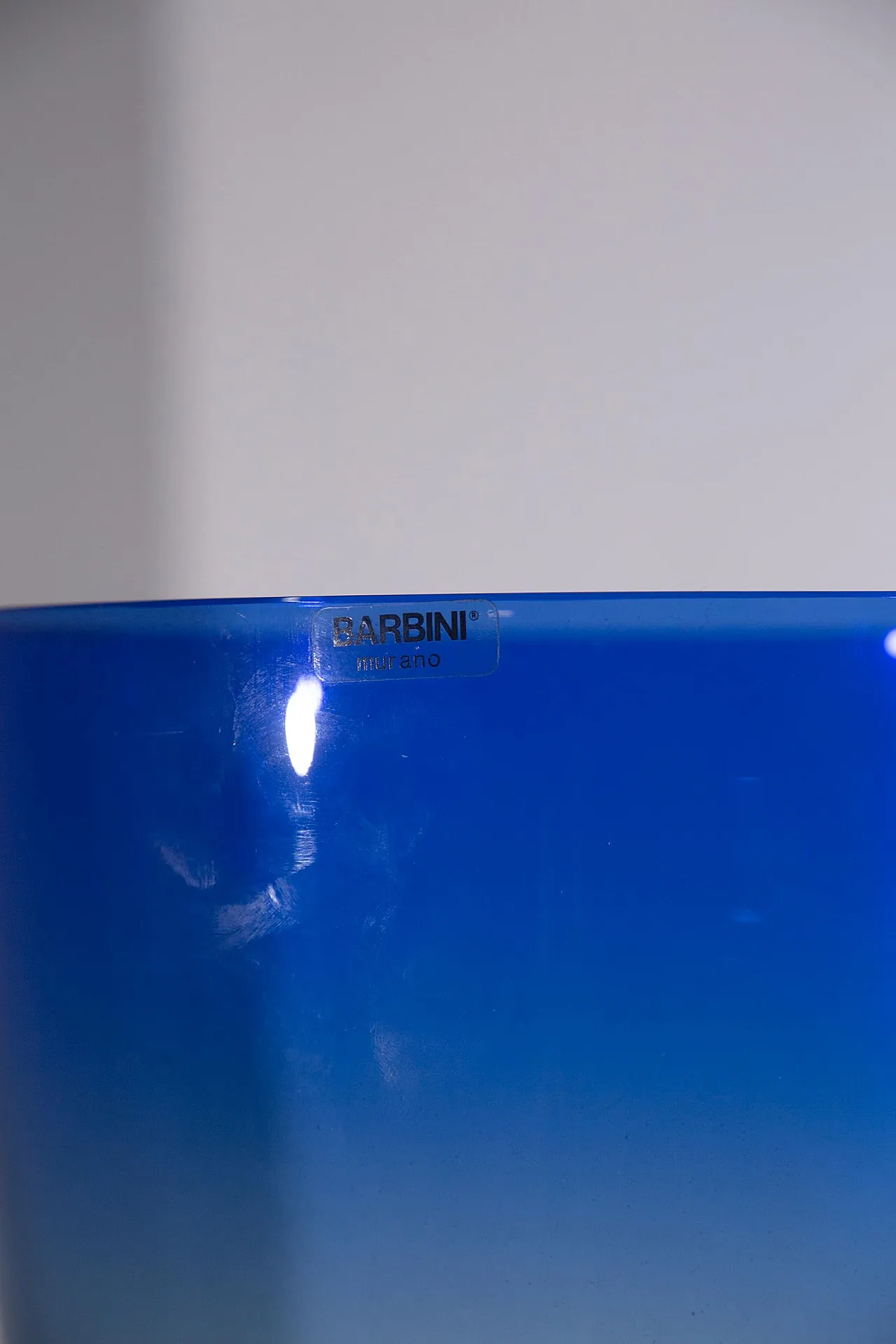 Large blue Murano vase by Alfredo Barbini, late 20th century 7