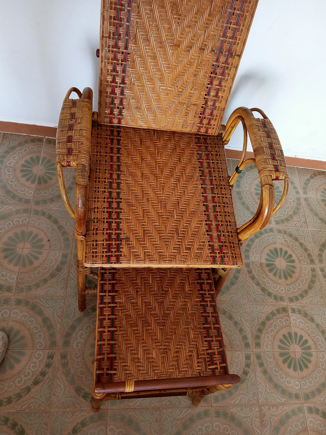 Rattan chaise armchair by Bonacina, 1930s 5