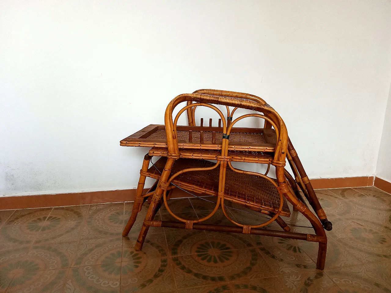 Rattan chaise armchair by Bonacina, 1930s 6