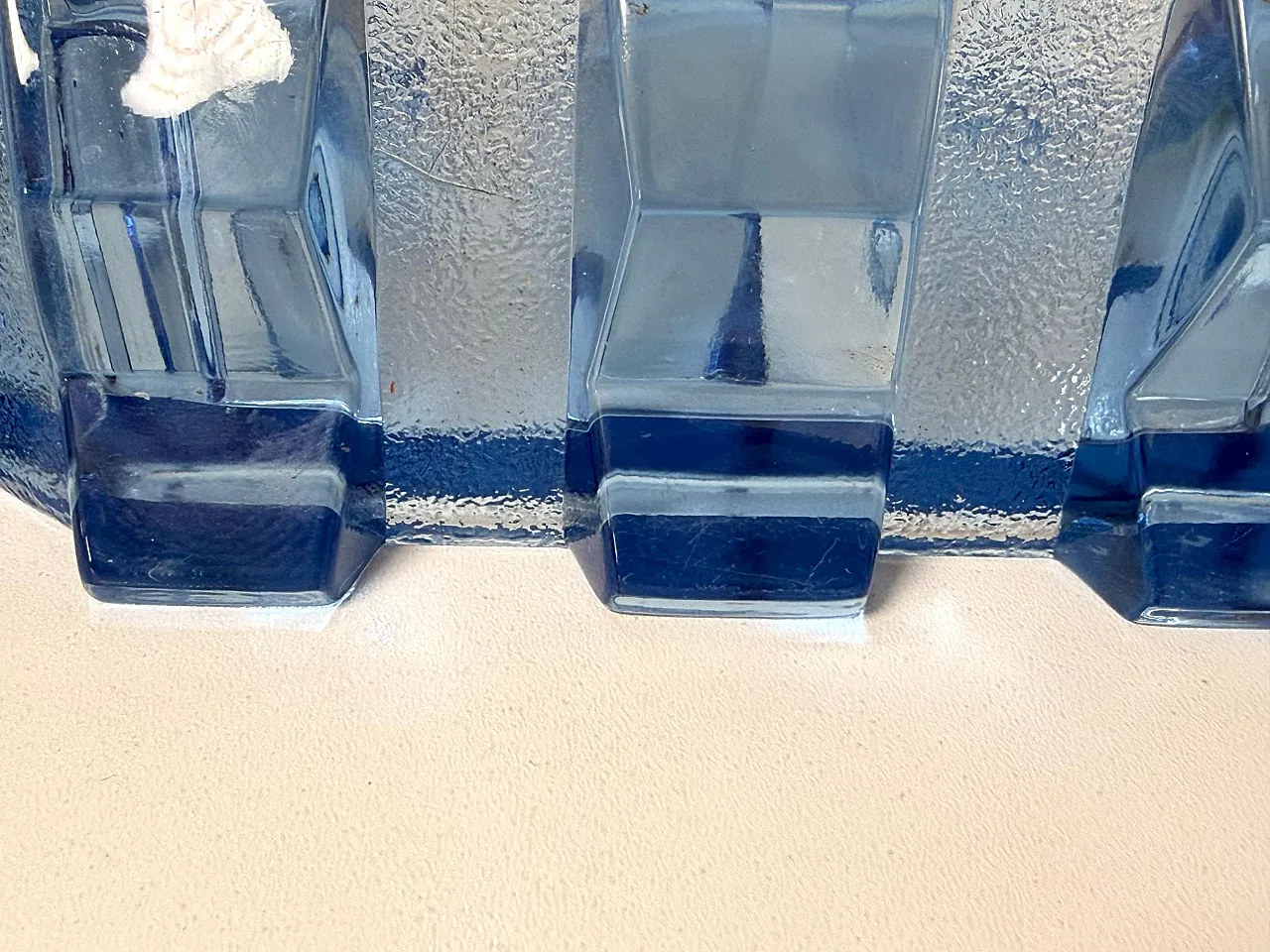 Art Deco Blue Glass Centerpiece Bowl by Rudolf Schrötter, 1970s 12