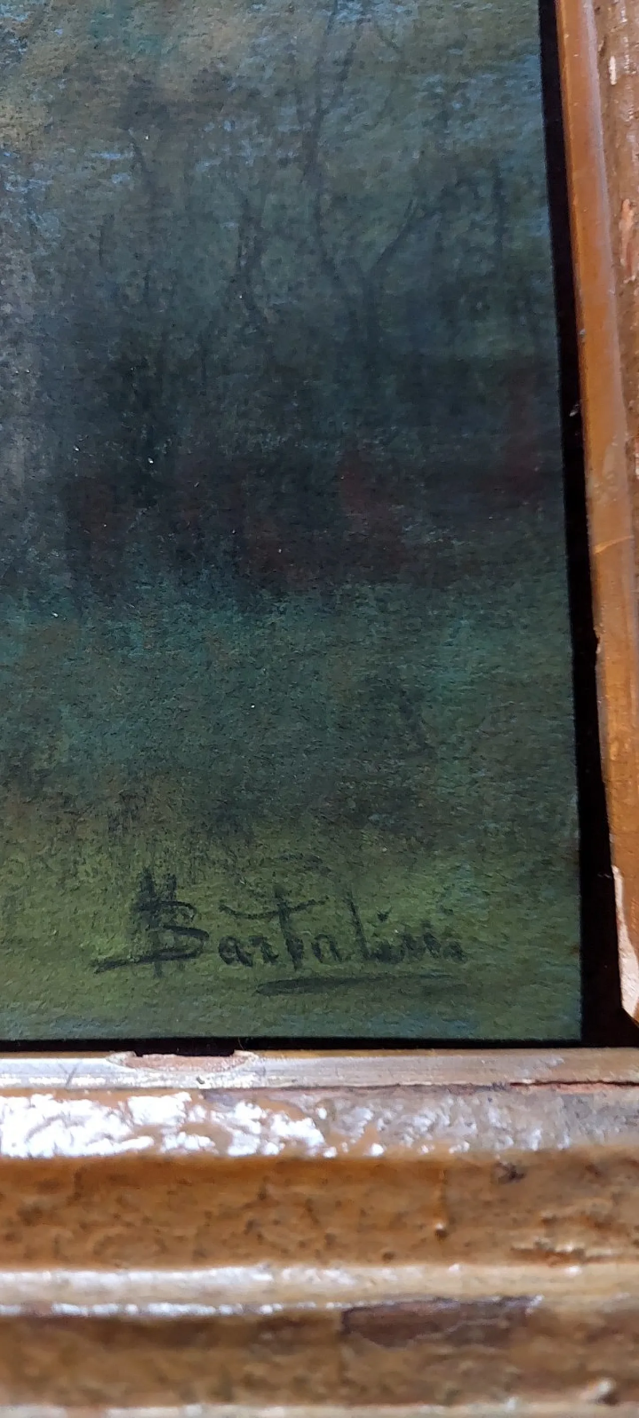 Landscape by Bartalini, pastel on paper with frame, 20th century 4