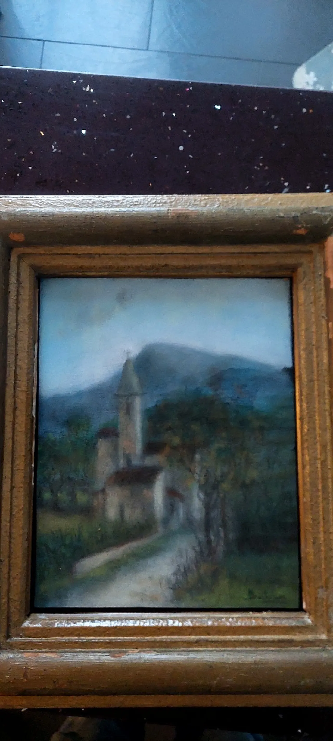 Landscape by Bartalini, pastel on paper with frame, 20th century 6