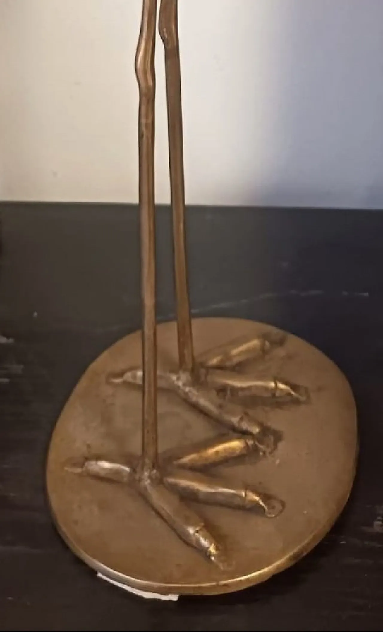 Large Mid-Century Modern Brass Crane, 1950s 4