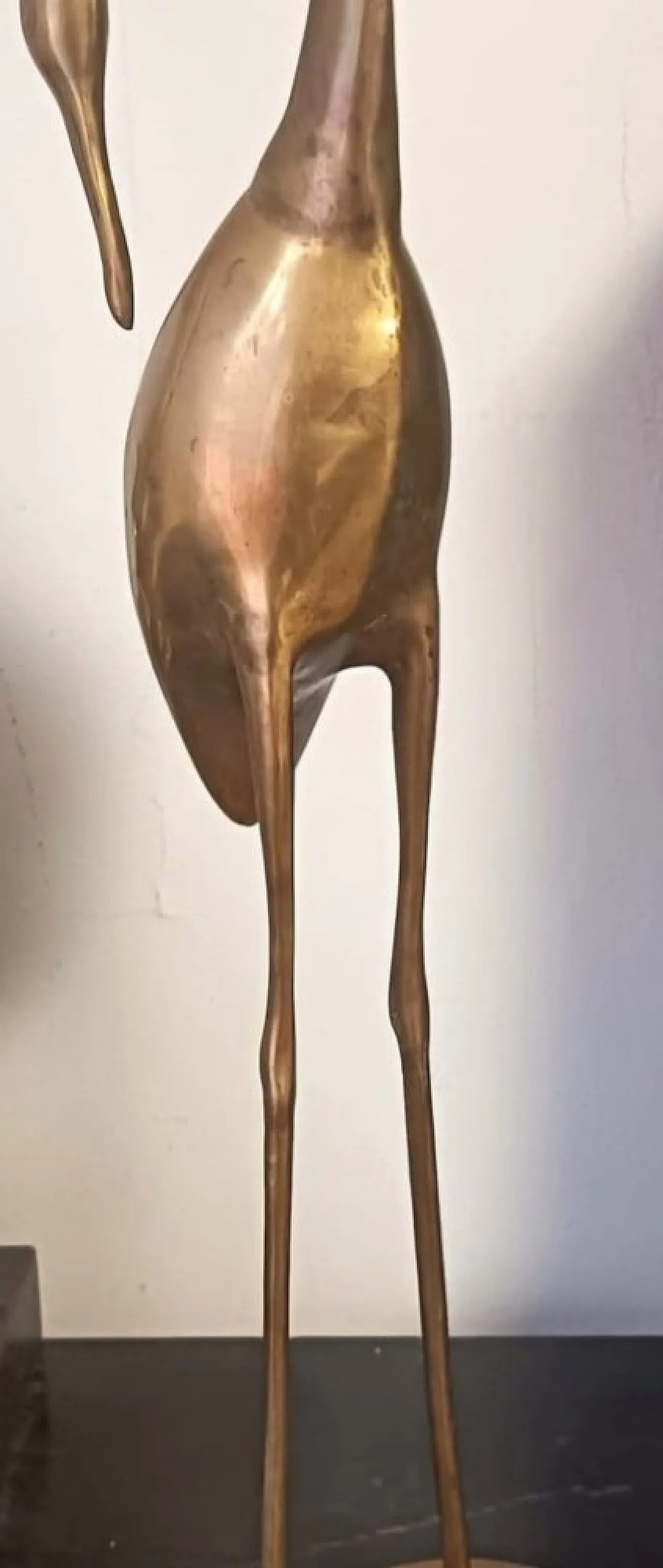 Large Mid-Century Modern Brass Crane, 1950s 5