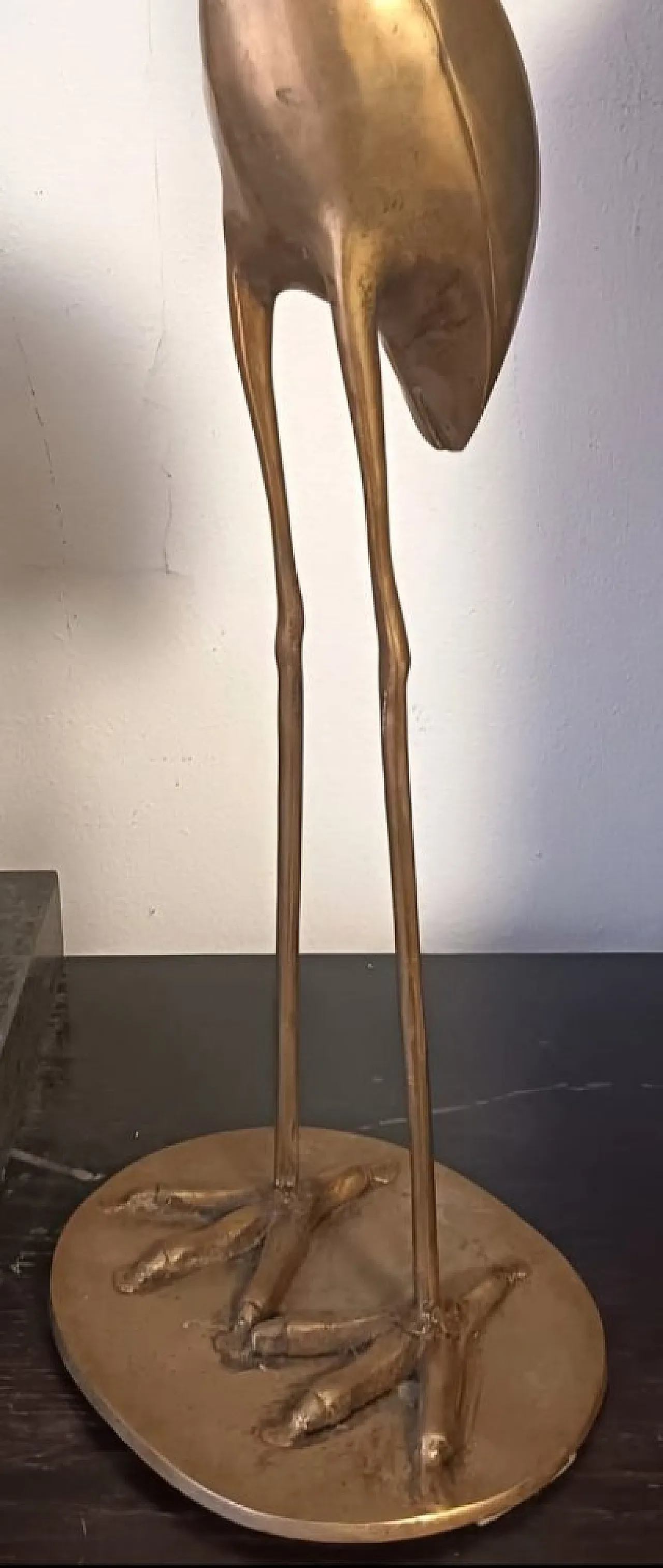Large Mid-Century Modern Brass Crane, 1950s 6