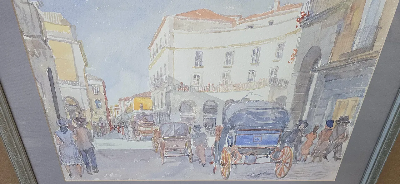 Historical View of Caserta/Naples by Alfredo Beatrice, 1990s 3