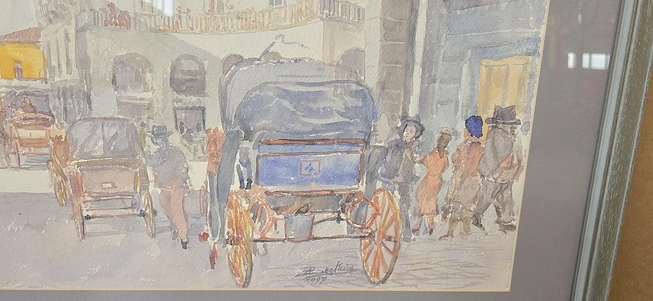 Historical View of Caserta/Naples by Alfredo Beatrice, 1990s 4