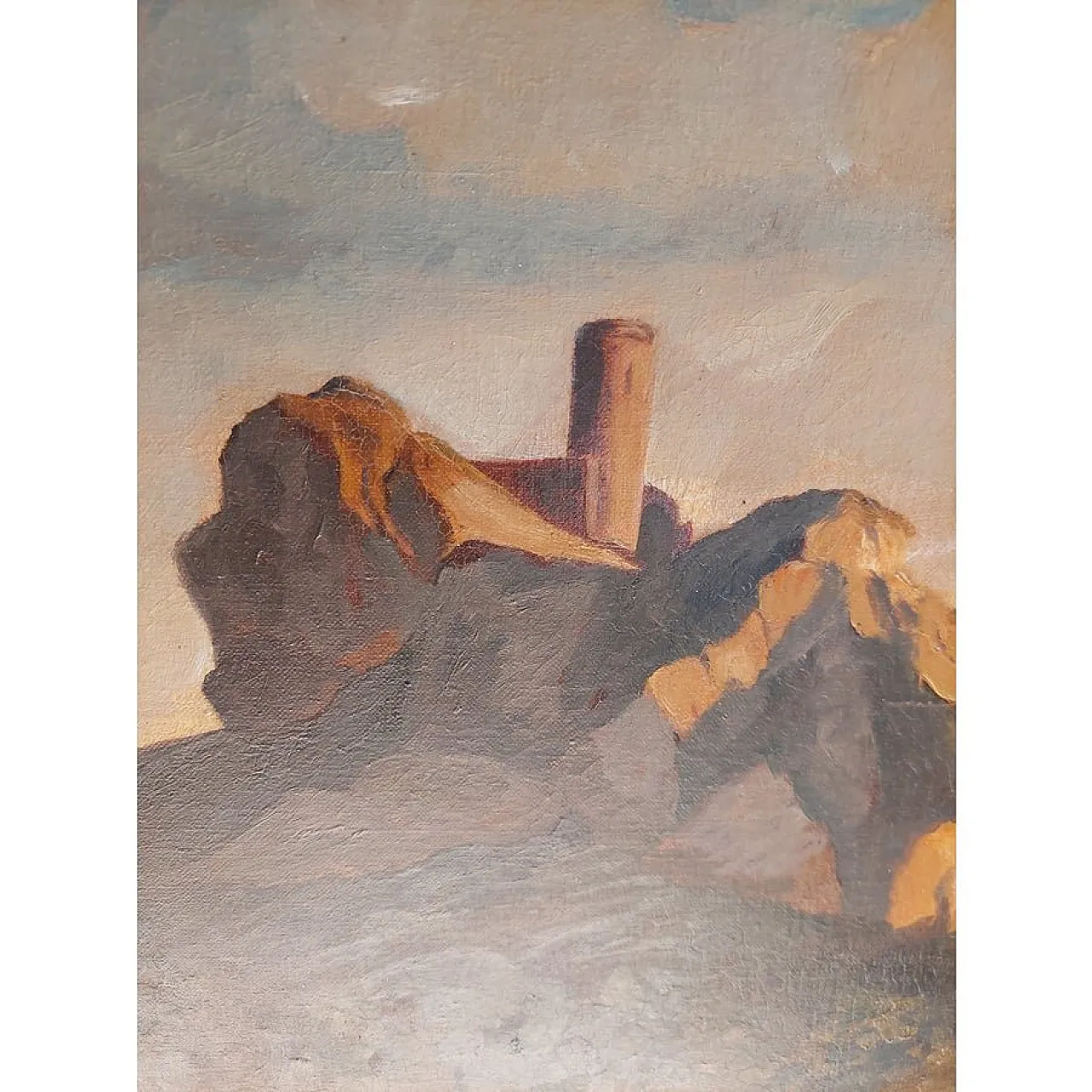 Signed Landscape, German school, Oil on canvas, 19th c. 4