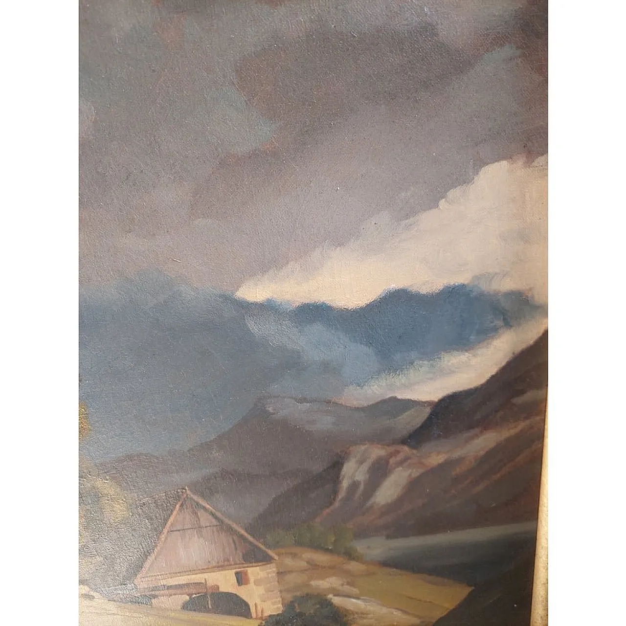 Signed Landscape, German school, Oil on canvas, 19th c. 6