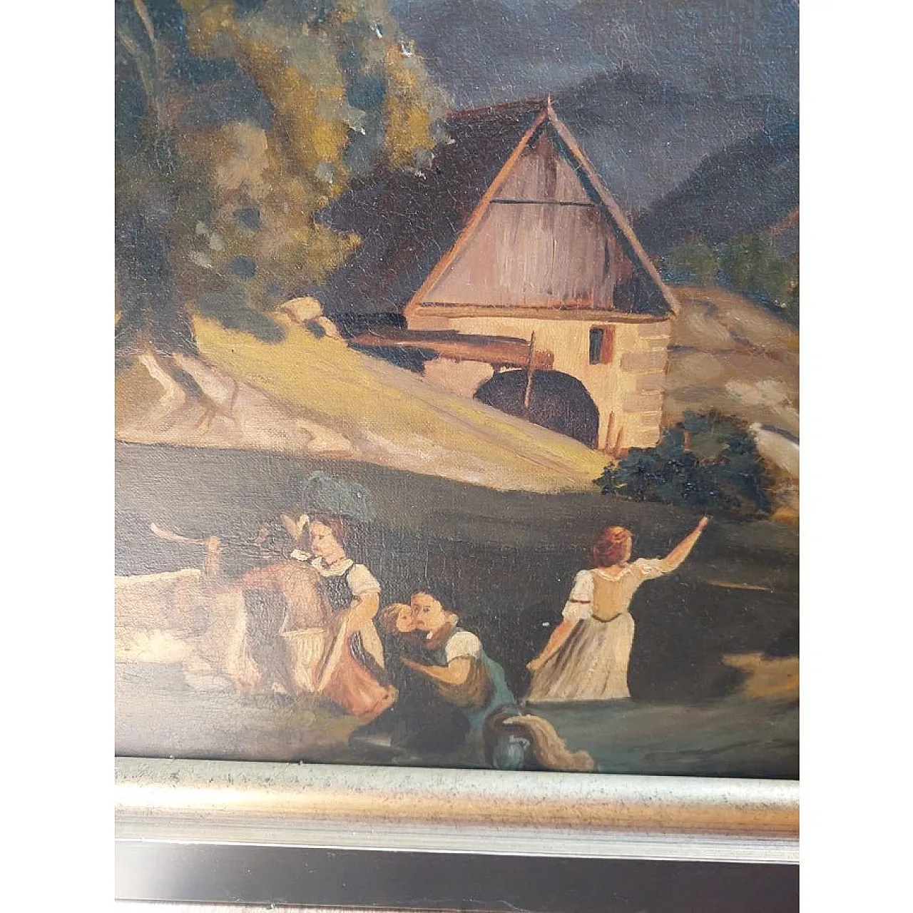 Signed Landscape, German school, Oil on canvas, 19th c. 11