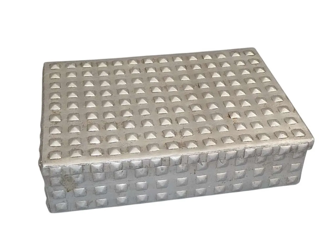 Art Nouveau Aluminium Bonbon Box, Josef Hoffmann Design, 1910s 1
