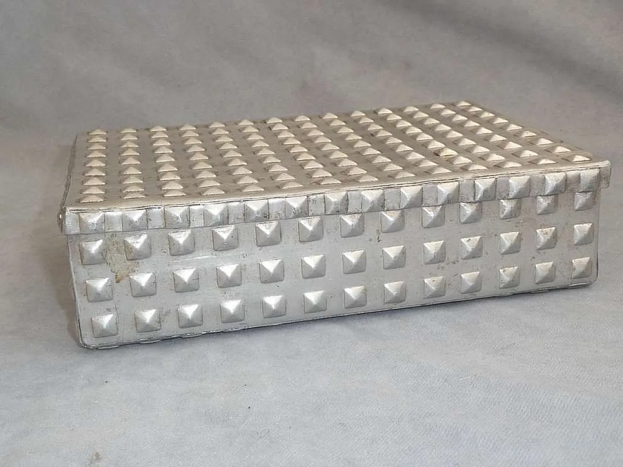 Art Nouveau Aluminium Bonbon Box, Josef Hoffmann Design, 1910s 9