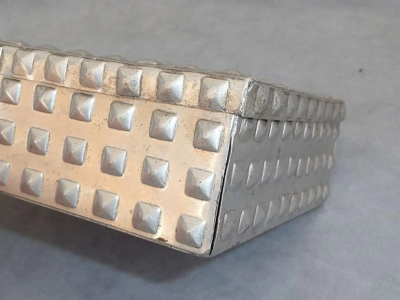 Art Nouveau Aluminium Bonbon Box, Josef Hoffmann Design, 1910s 11