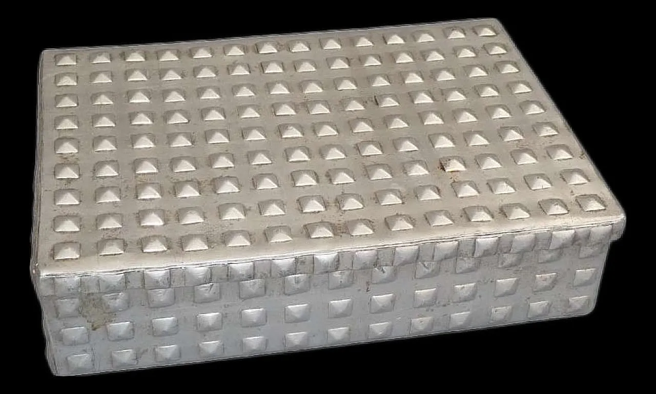 Art Nouveau Aluminium Bonbon Box, Josef Hoffmann Design, 1910s 16