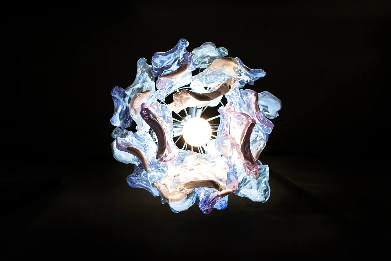 Murano glass pendantlamp by Mazzega, 1970s 3