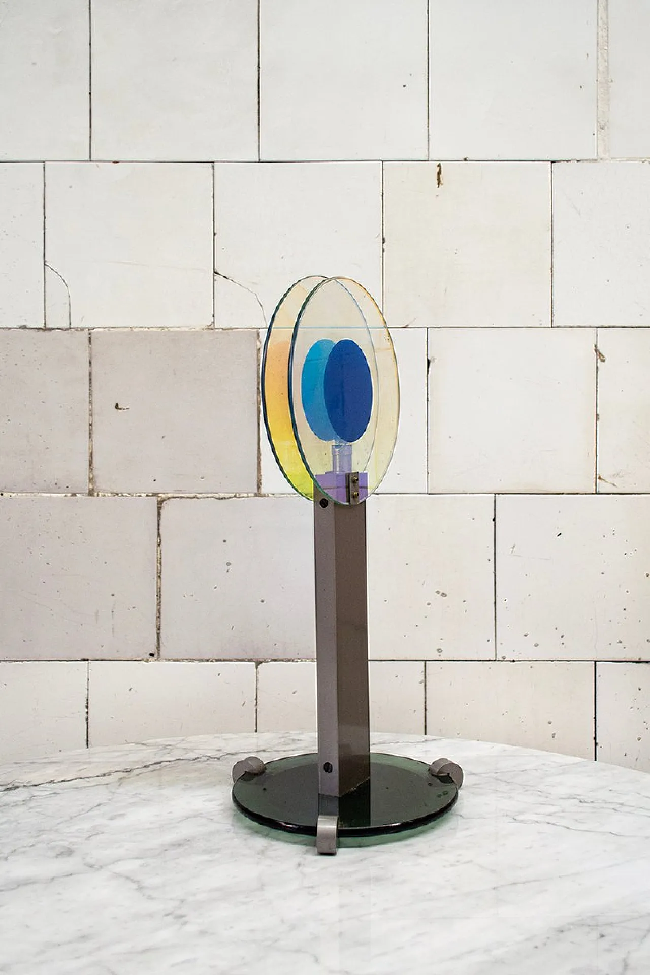 Table lamp by Targetti Sankey with steel structure, 1980s 3