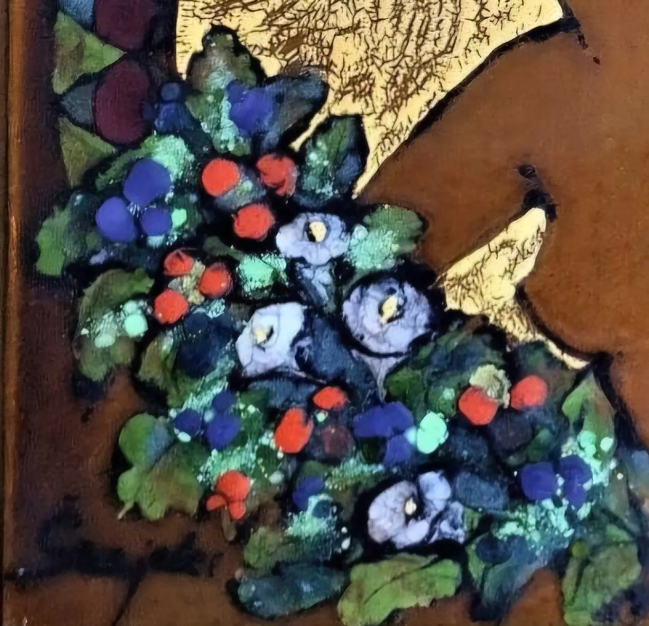Art Nouveau/Jugendstil enamelled on metal panel, early 20th century 4