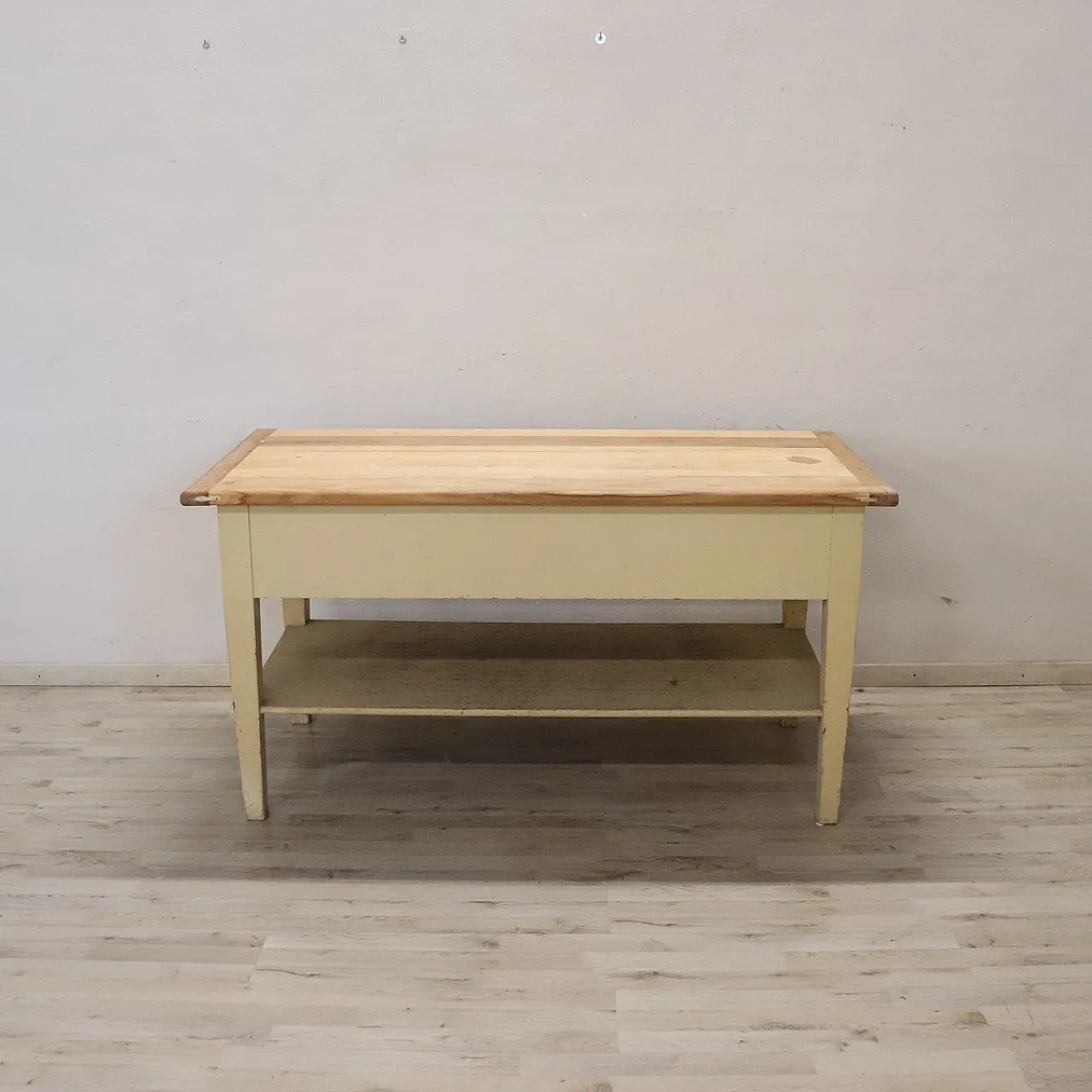 Kitchen or work table, lacquered wood, late 19th century 2