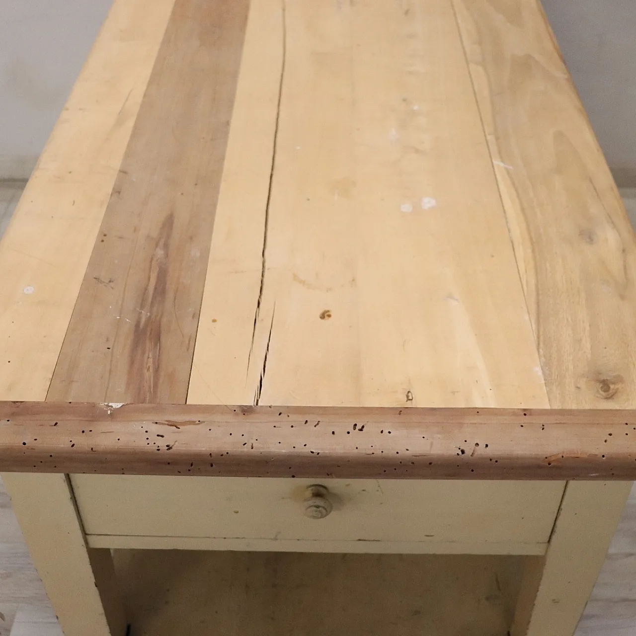 Kitchen or work table, lacquered wood, late 19th century 5