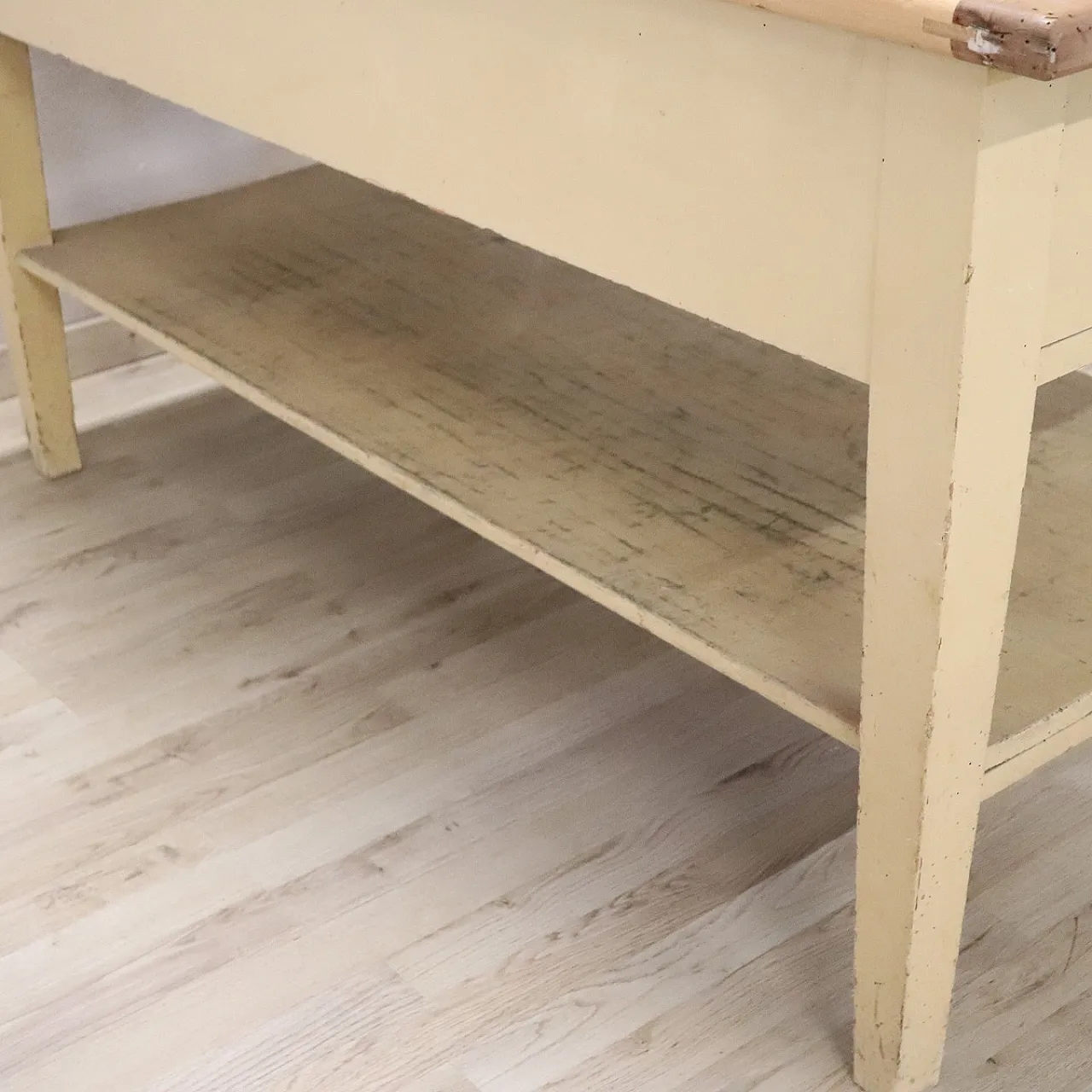 Kitchen or work table, lacquered wood, late 19th century 7