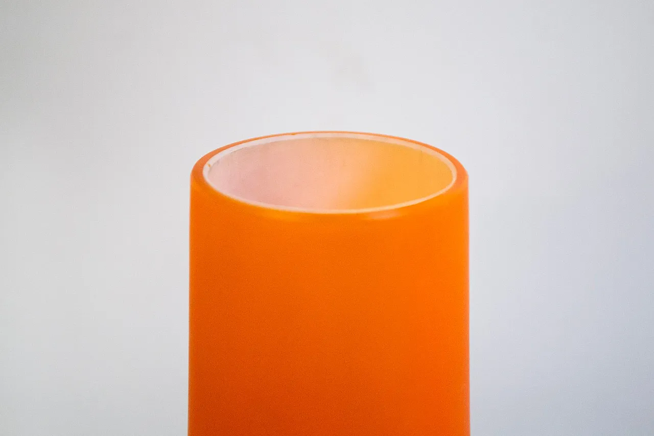 Vaso in vetro di Murano arancione di Carlo Moretti, anni '60 3