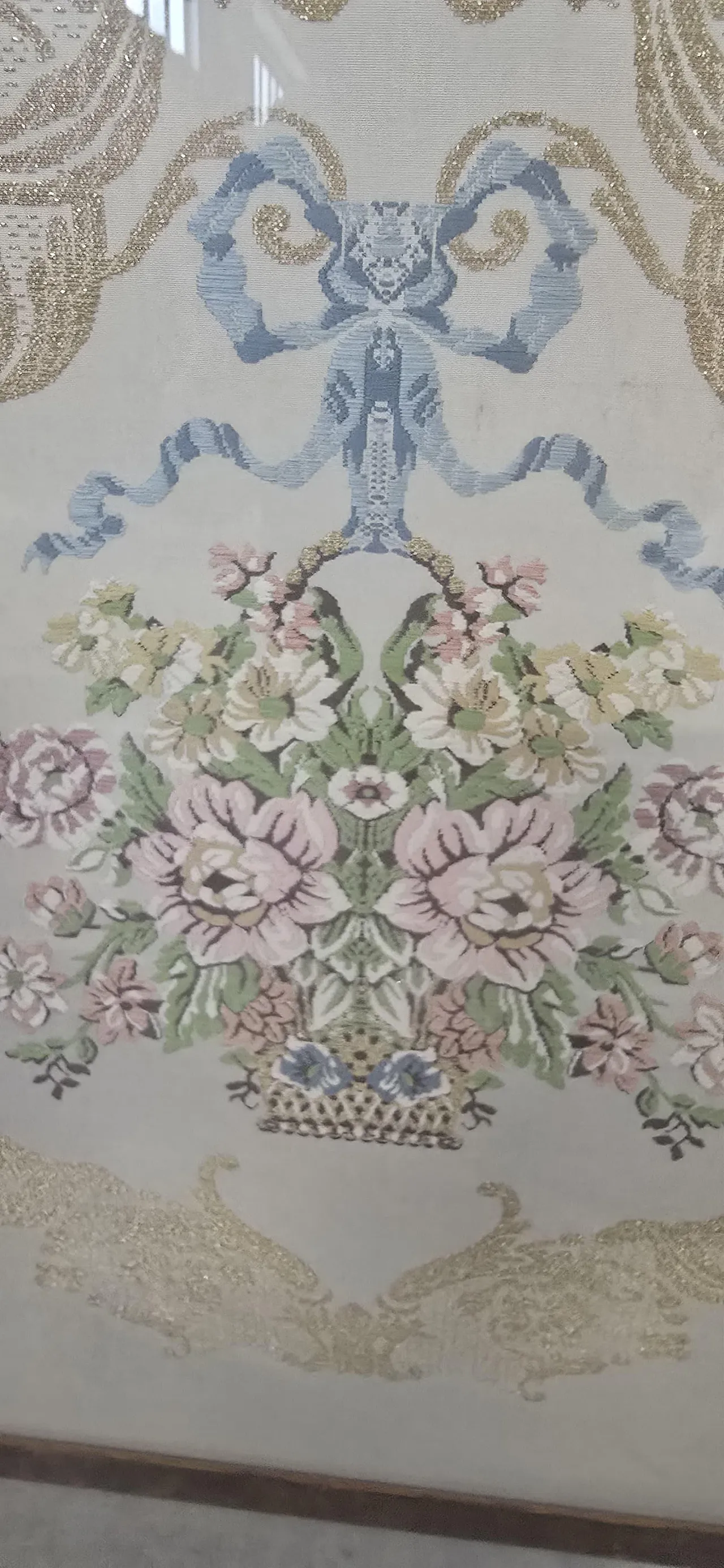 Pair of handcrafted embroidery paintings, 1970s 4