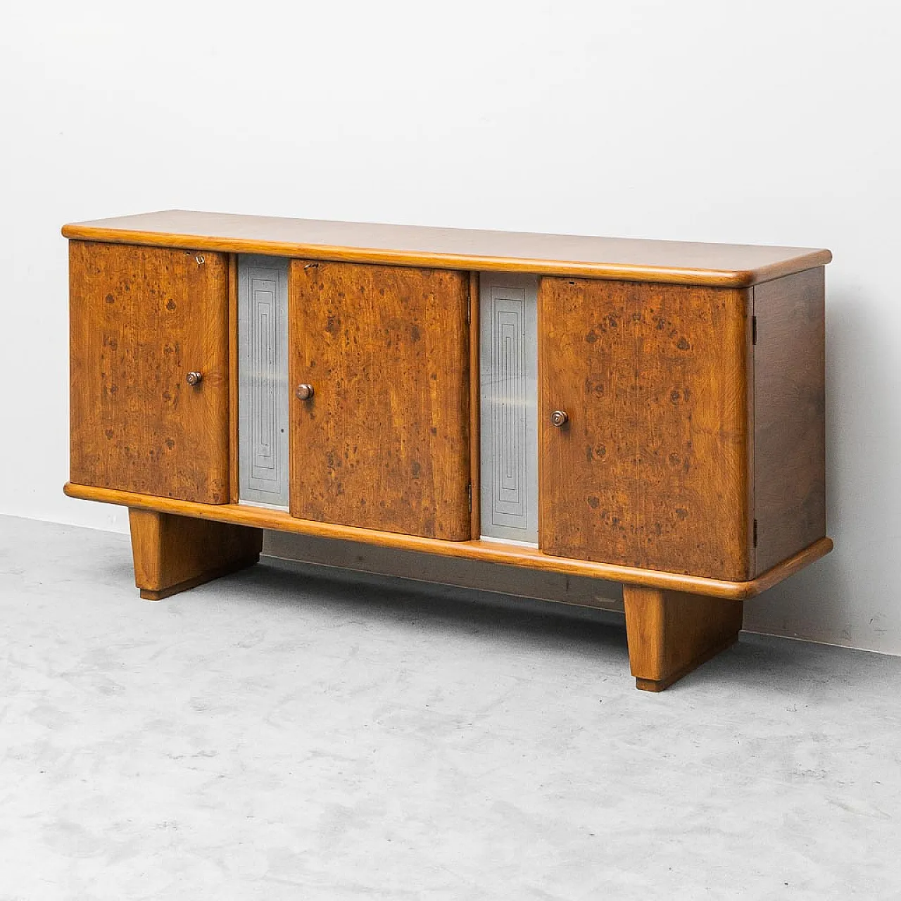 Wooden sideboard cabinet, 1940s 1