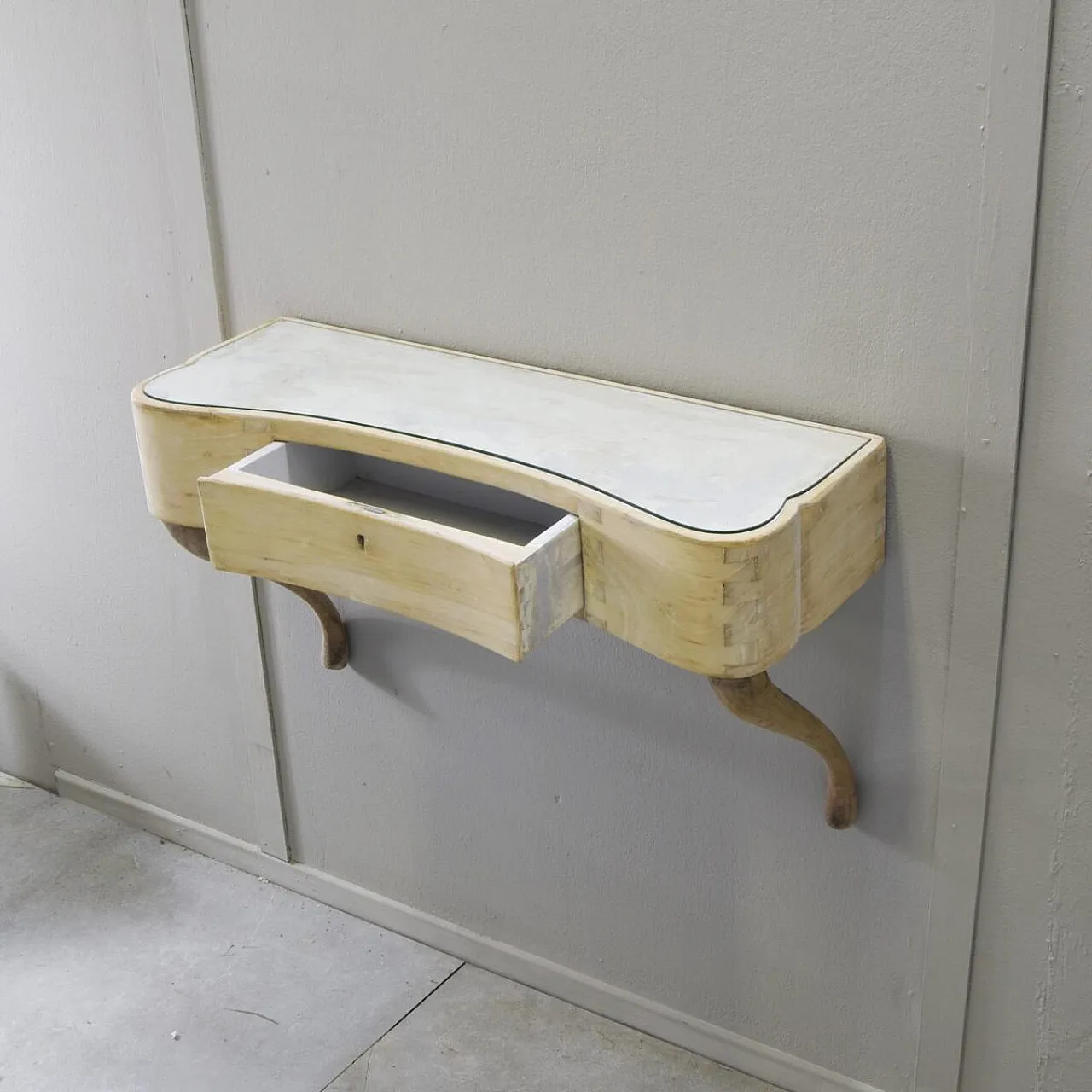 Kidney-shaped console table by Paolo Buffa, 1950s 5