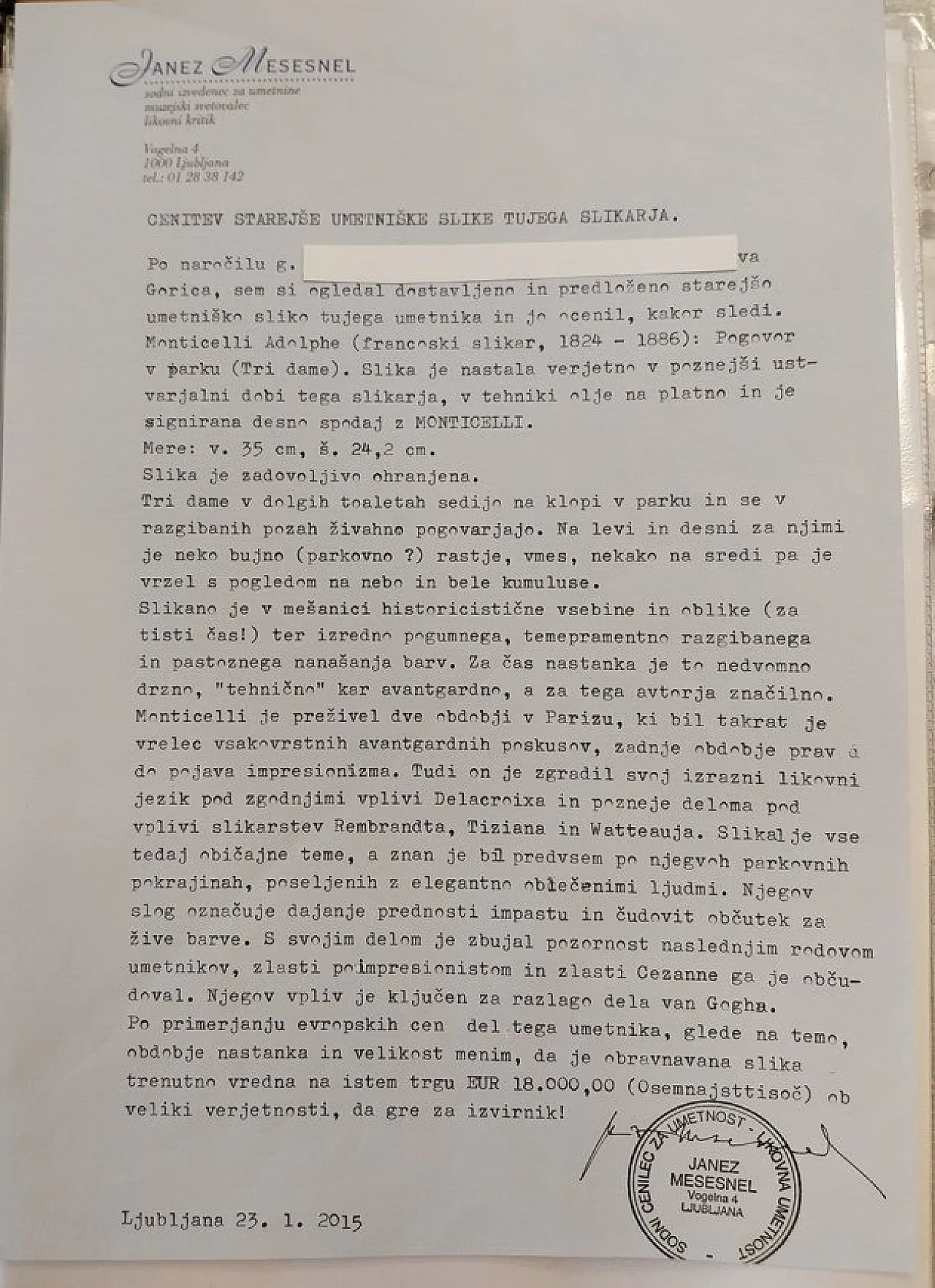 Three Elegant Ladies in a Park by Adolphe Montice, '800 2