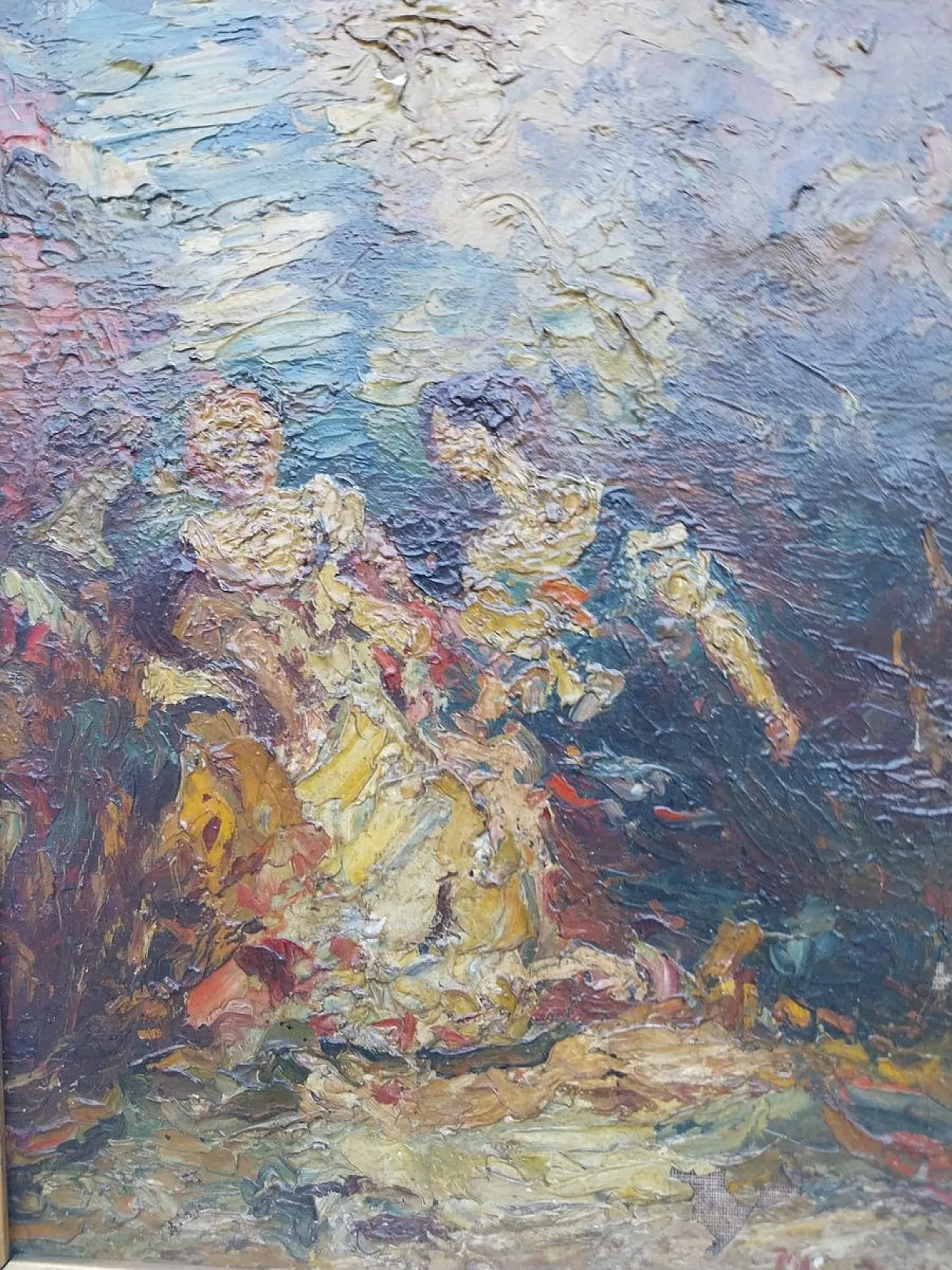 Three Elegant Ladies in a Park by Adolphe Montice, '800 10