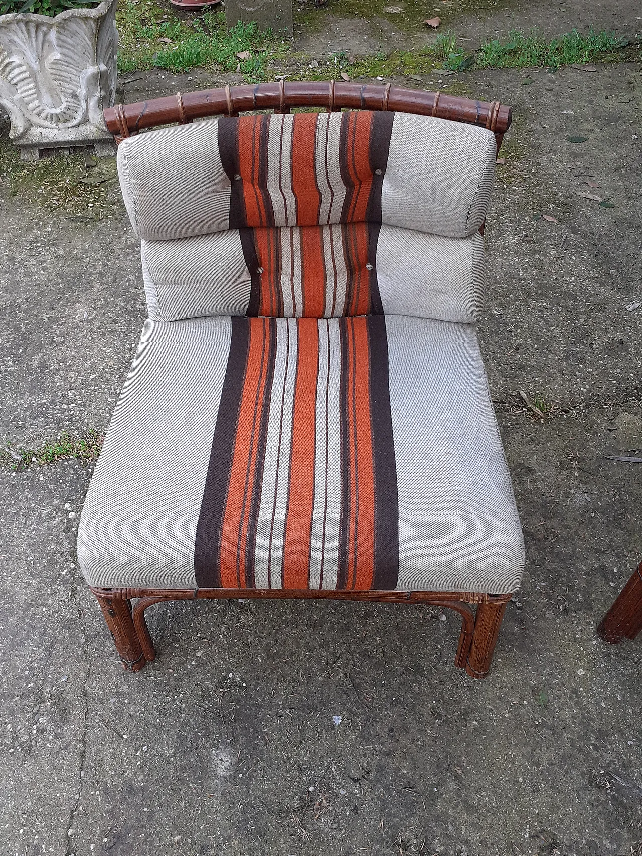 3 Bamboo armchairs, 70s 13