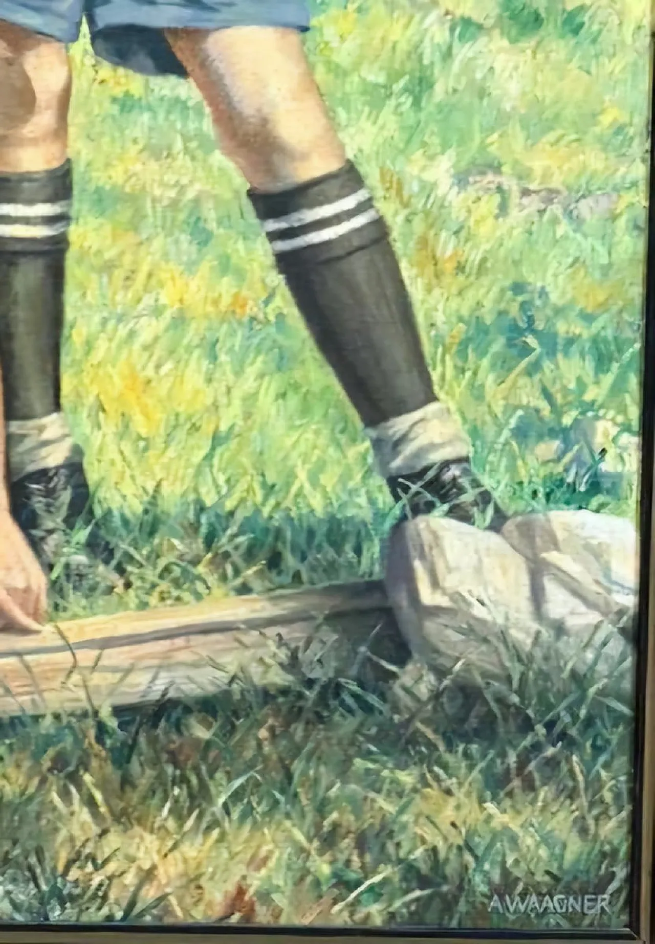 Due esploratori in un prato alpino di Alfred Waagner, primo '900 5