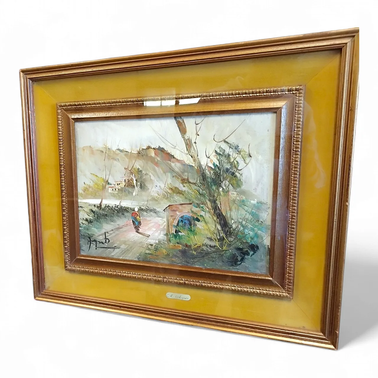 Quadro olio su tela di Mino Argento, metà '900 6