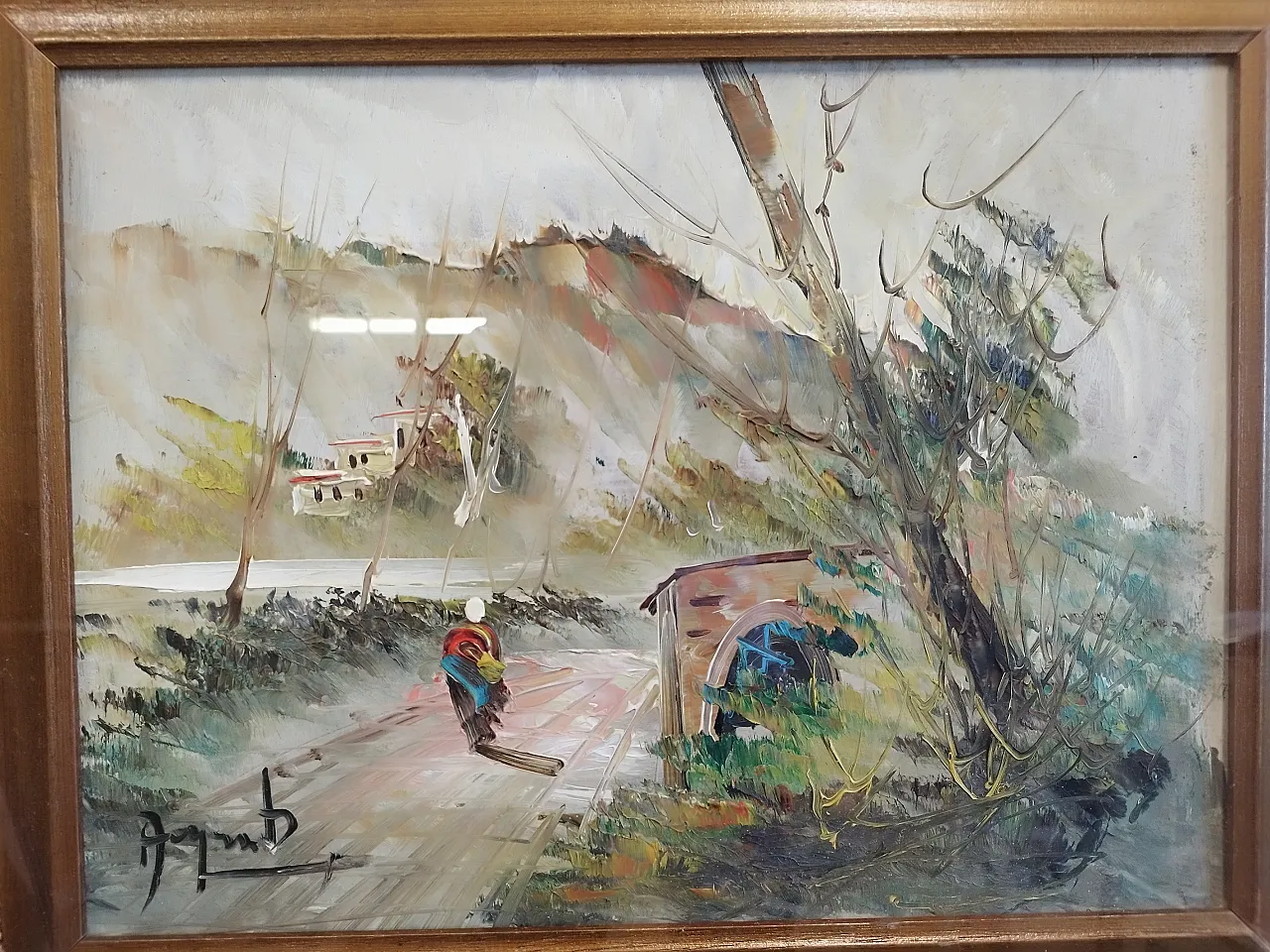 Quadro olio su tela di Mino Argento, metà '900 8