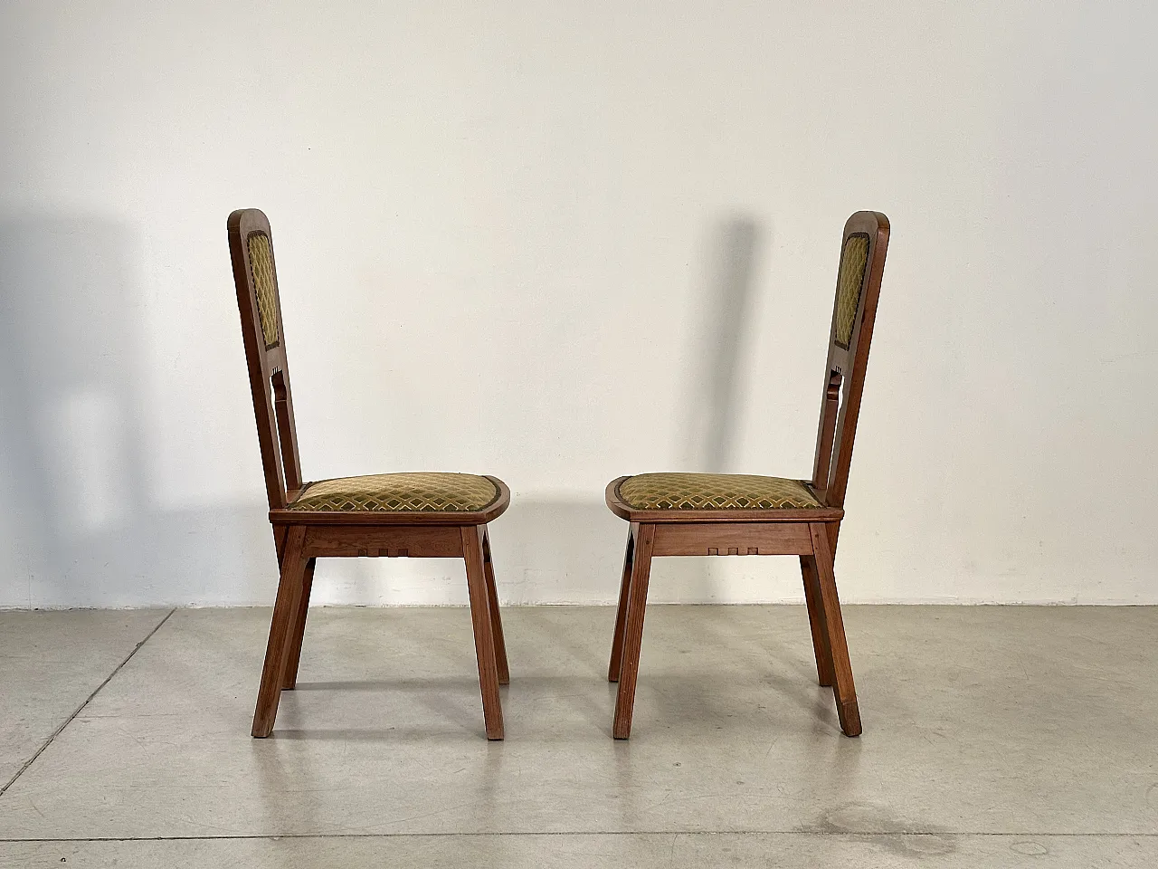 Pair of larch wood chairs, 1930s 3