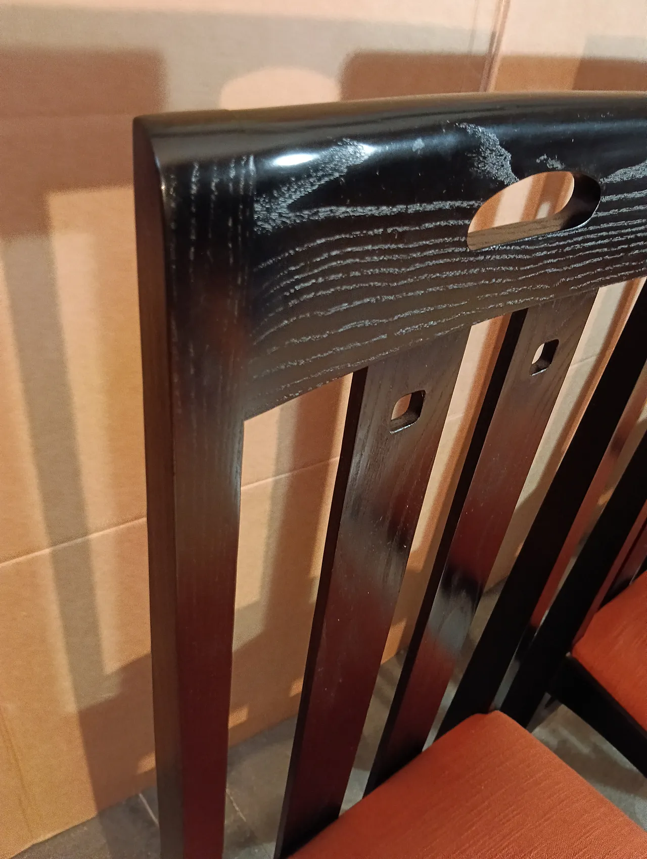 4 Sedie Ingram 834 by C.R.Mackintosh for Alivar nere in tex Ruggine 31