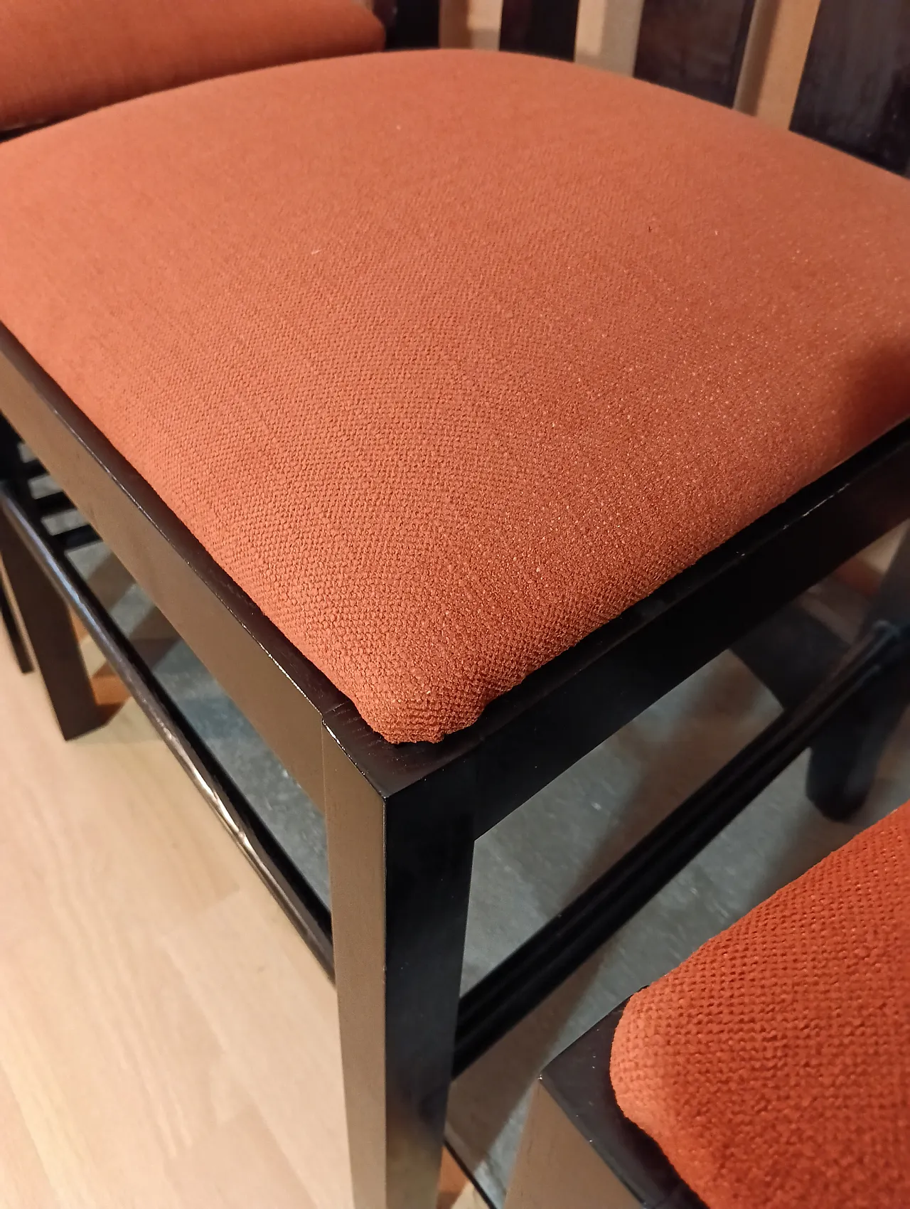 4 Sedie Ingram 834 by C.R.Mackintosh for Alivar nere in tex Ruggine 65